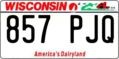 WI license plate 857PJQ