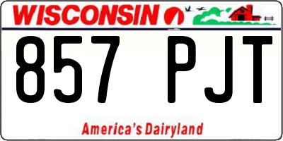 WI license plate 857PJT