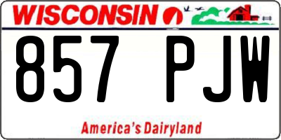 WI license plate 857PJW