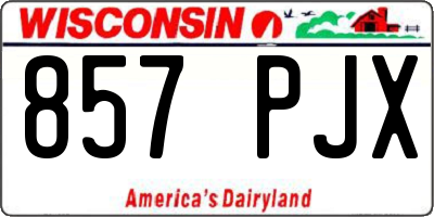 WI license plate 857PJX