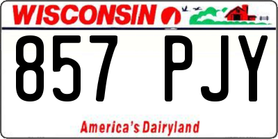 WI license plate 857PJY