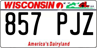 WI license plate 857PJZ