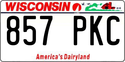 WI license plate 857PKC
