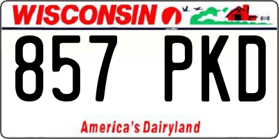WI license plate 857PKD