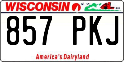 WI license plate 857PKJ