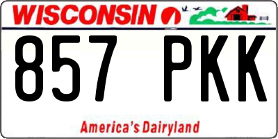 WI license plate 857PKK