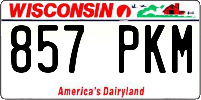 WI license plate 857PKM