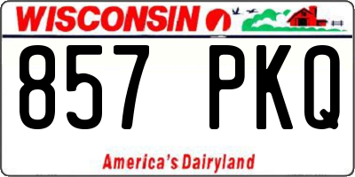 WI license plate 857PKQ