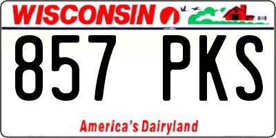 WI license plate 857PKS