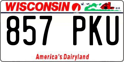 WI license plate 857PKU