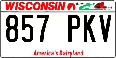 WI license plate 857PKV