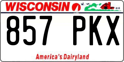 WI license plate 857PKX