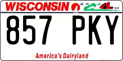 WI license plate 857PKY