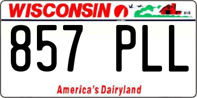 WI license plate 857PLL