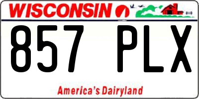 WI license plate 857PLX