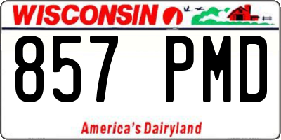 WI license plate 857PMD