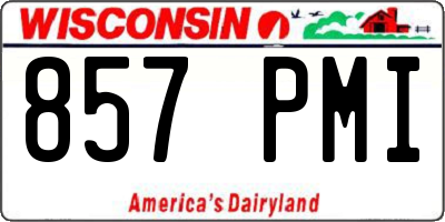 WI license plate 857PMI