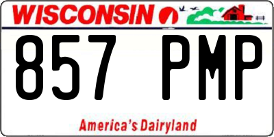 WI license plate 857PMP