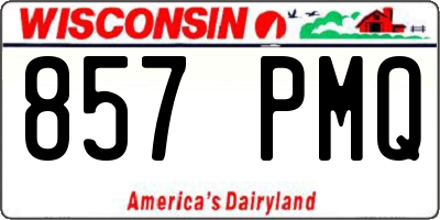 WI license plate 857PMQ