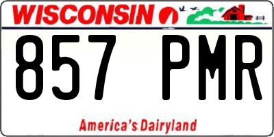 WI license plate 857PMR