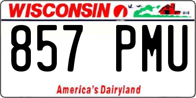 WI license plate 857PMU