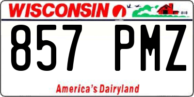 WI license plate 857PMZ