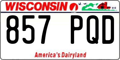 WI license plate 857PQD