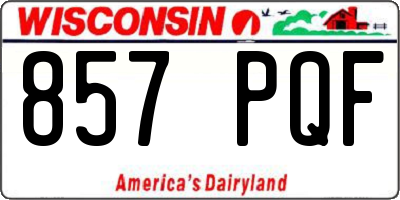 WI license plate 857PQF