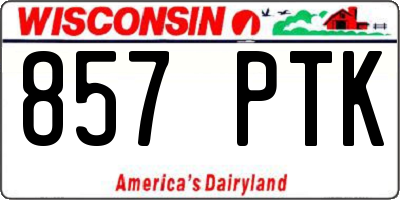 WI license plate 857PTK