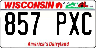 WI license plate 857PXC