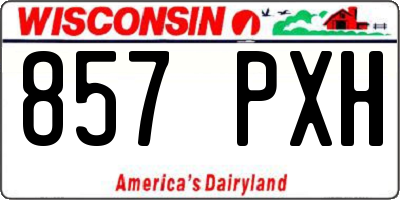 WI license plate 857PXH