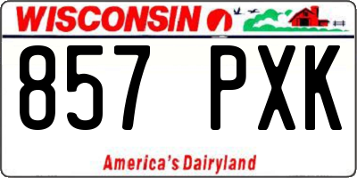 WI license plate 857PXK