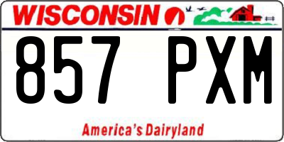 WI license plate 857PXM
