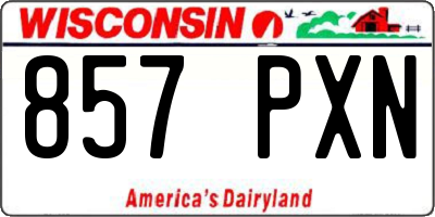 WI license plate 857PXN