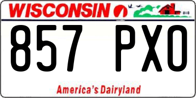 WI license plate 857PXO