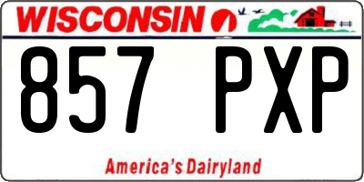 WI license plate 857PXP