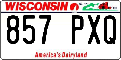 WI license plate 857PXQ