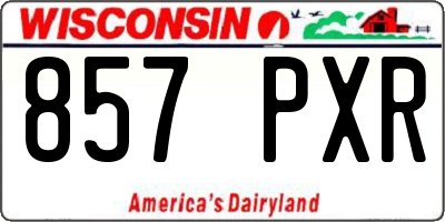 WI license plate 857PXR