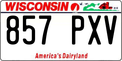 WI license plate 857PXV