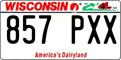 WI license plate 857PXX