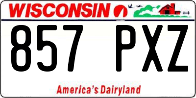 WI license plate 857PXZ