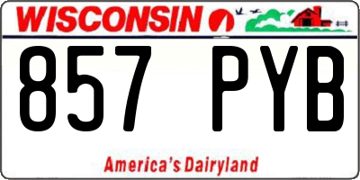 WI license plate 857PYB