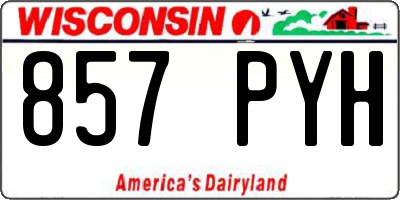 WI license plate 857PYH