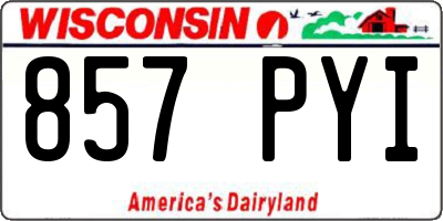 WI license plate 857PYI