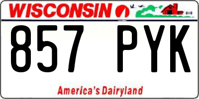 WI license plate 857PYK
