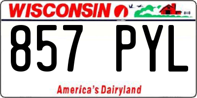 WI license plate 857PYL