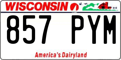 WI license plate 857PYM