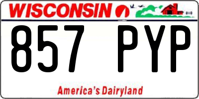 WI license plate 857PYP