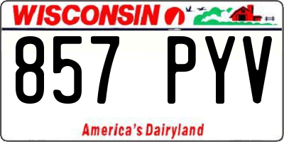 WI license plate 857PYV