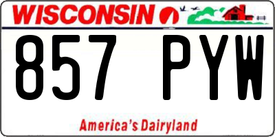 WI license plate 857PYW